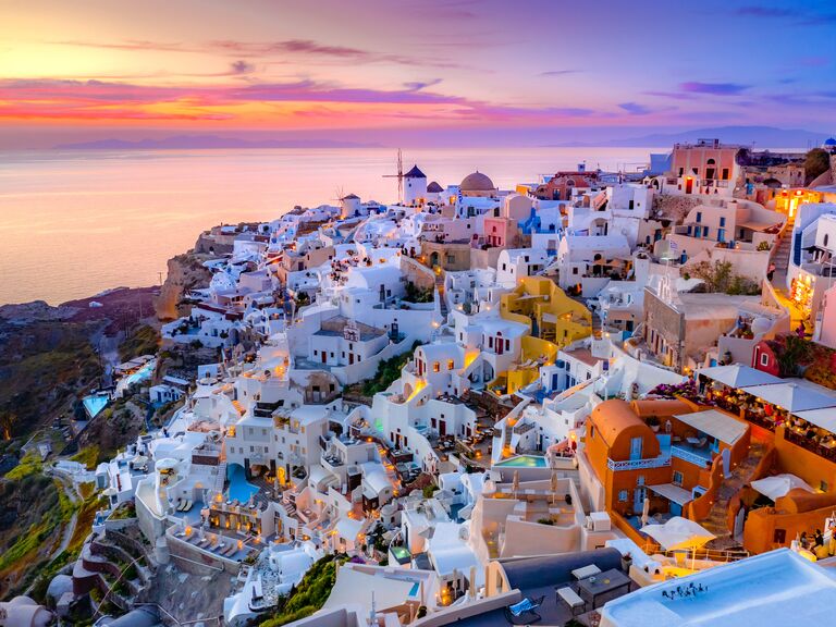Santorini island, Greece for your perfect european honeymoon