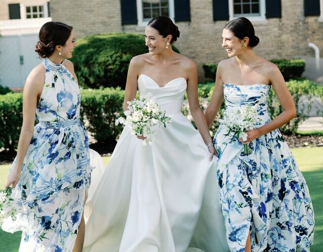 Floral bridesmaid dresses