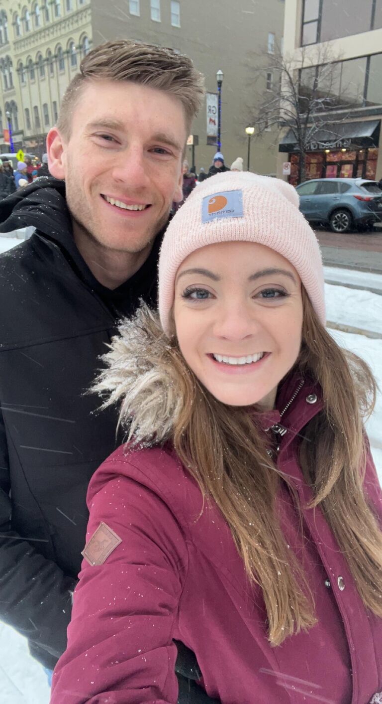 Megan accepts a job back in Michigan, and they manage being long-distance for the time being. They continue to travel back and forth to visit each other.