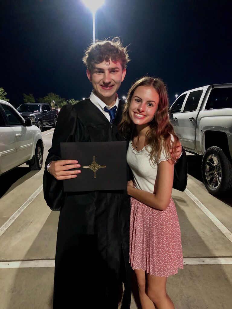 Sebastian graduated high school on a beautiful night after it being postponed due to this little thing called covid.