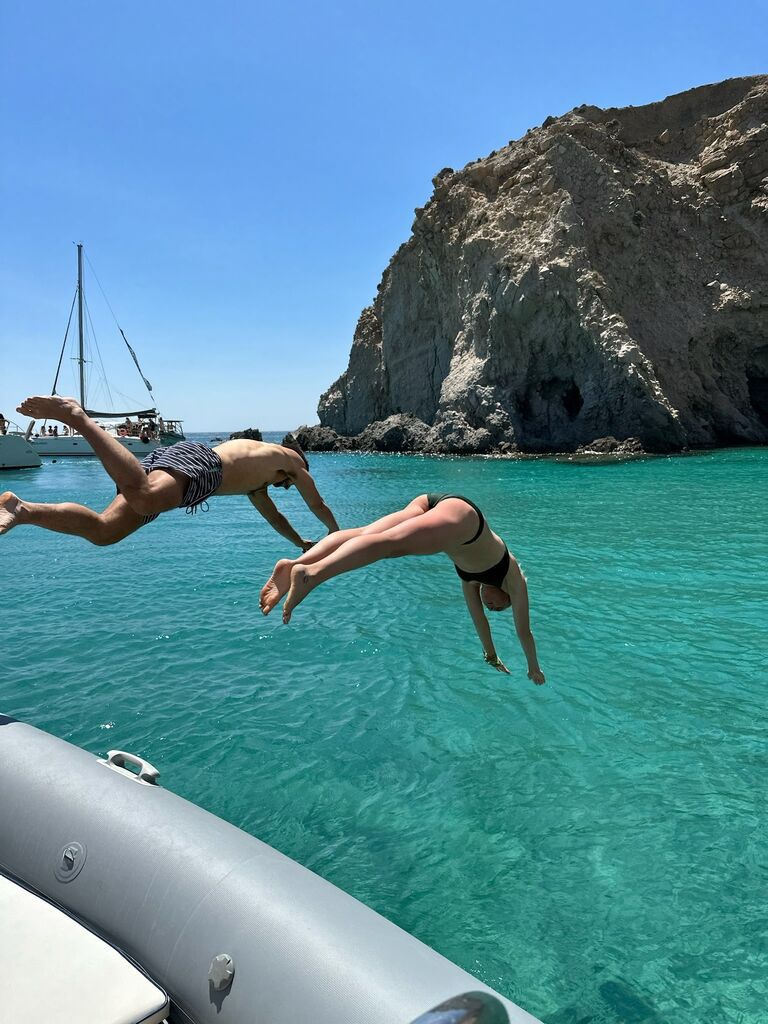 Diving into our relationship era head first on a trip to Greece - Athens, Milos, and Paros brought out our best (Cas valiantly executed the puke bag handover on the ferry between islands) and worst (lots of photographic evidence of Anne flipping him off after beating me in tic tac toe). We walked away fatter and better co-adventurers