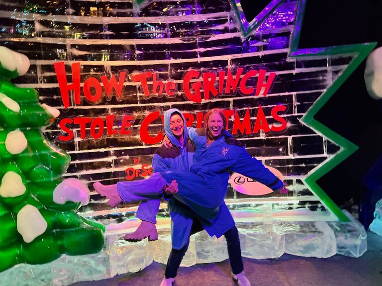 *Surprise Date Night at The Gaylord on Ice*

Ryann: "Will I need a heavy jacket?"
Adam: "Nah it won't be that cold."
Gaylord Staff: "Here's your parka." 

All jokes aside, this was such a fun date night! I felt so known and loved -  Christmas is my favorite time of year and Adam went above and beyond making it so special! 
-Ryann 
