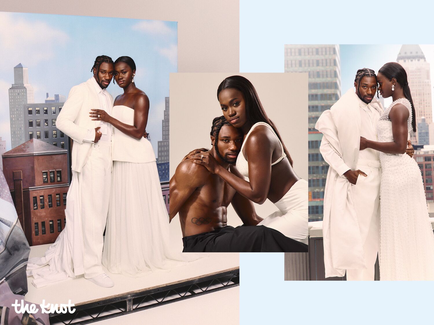 Noah Lyles and Junelle Bromfield the knot magazine cover summer 2025 issue