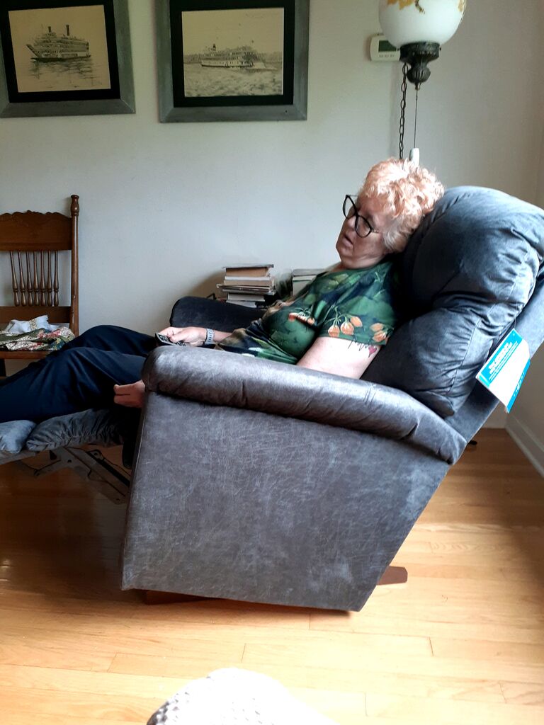 Nap after a hard day of fishing. 