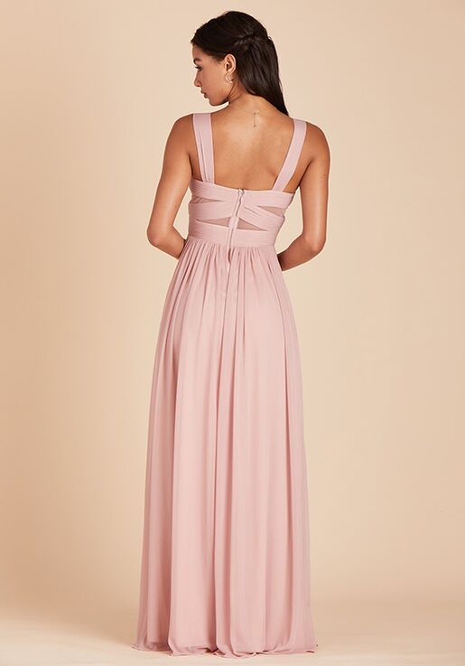 rose quartz bridesmaid dress