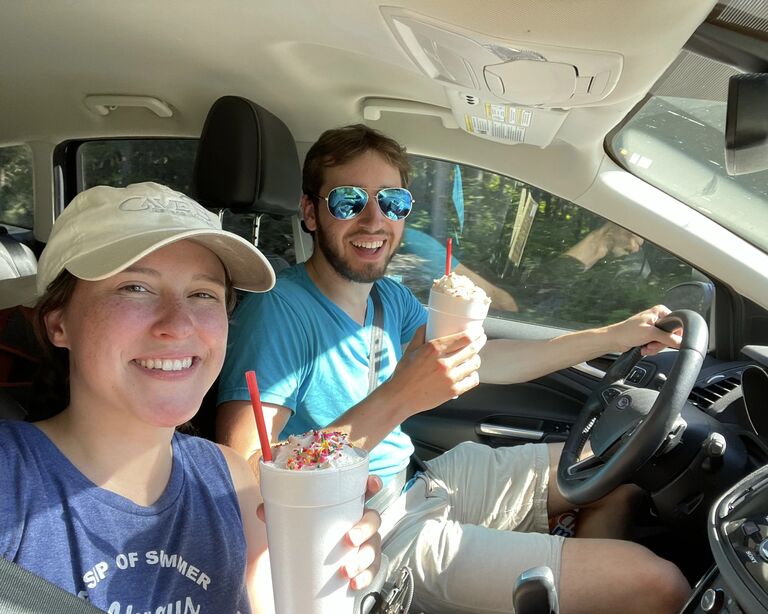 One of our early date adventures to Leavenworth (~2 months from first date)!