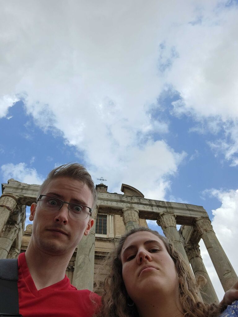 Here we are exploring the Roman Forum.