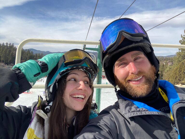 Our first time skiing together.  Sharon was a natural.
