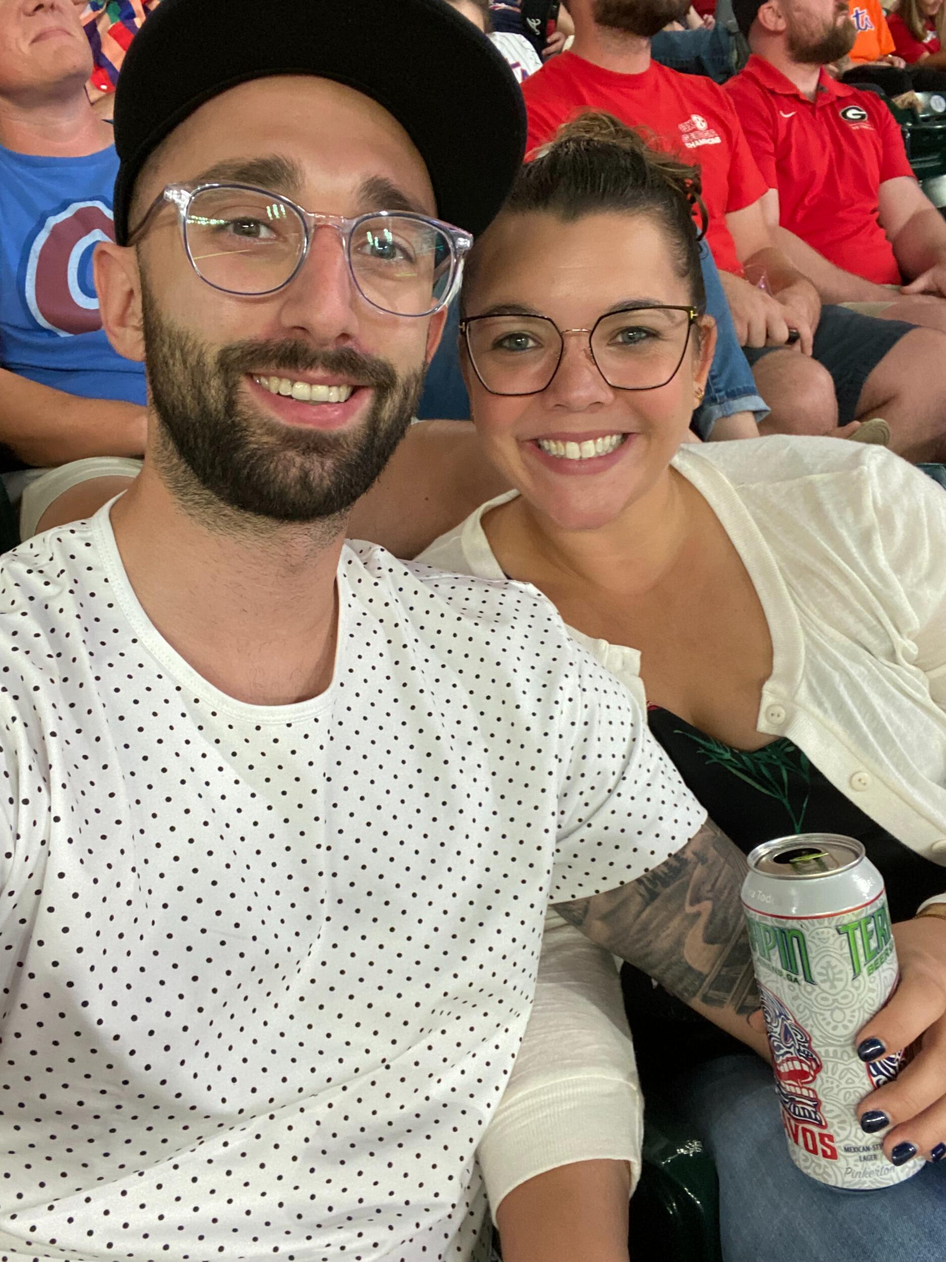 Brian officially lives in ATL! To celebrate we went to a Braves game. They played the Mets, so at least he had someone to cheer against. 