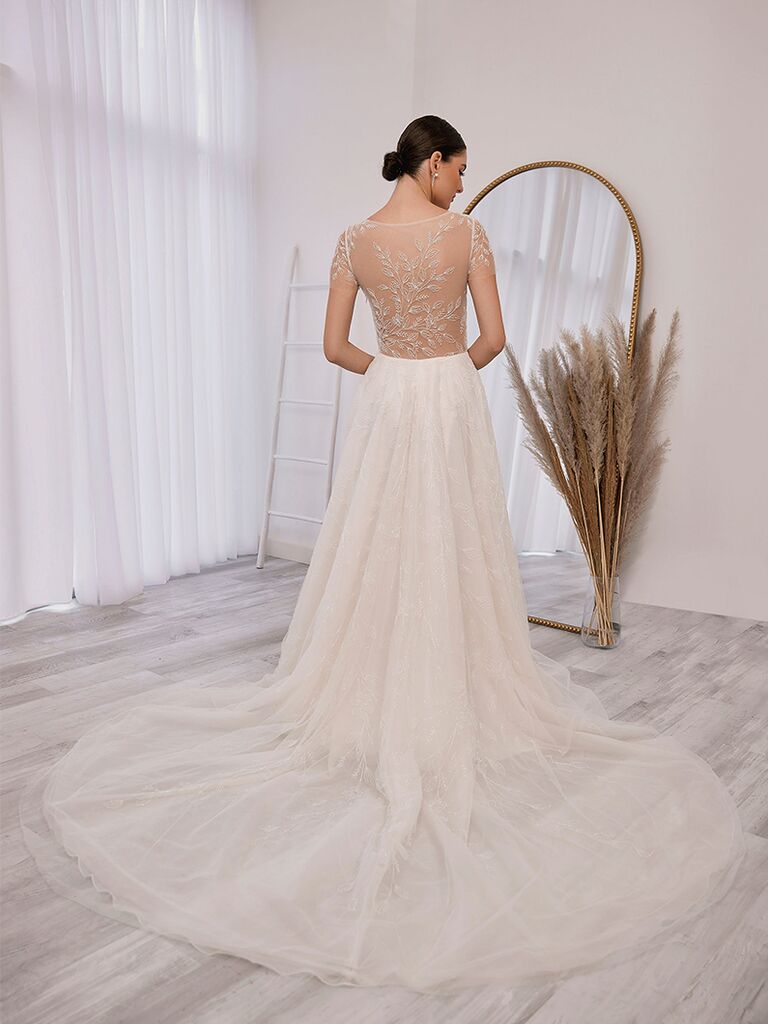 Enaura Bridal illusion back beaded fairytale wedding dress