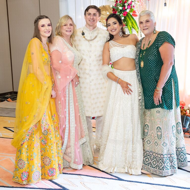 Ross's mom, sister and aunt came to celebrate our engagement with us in India for the first time <3 