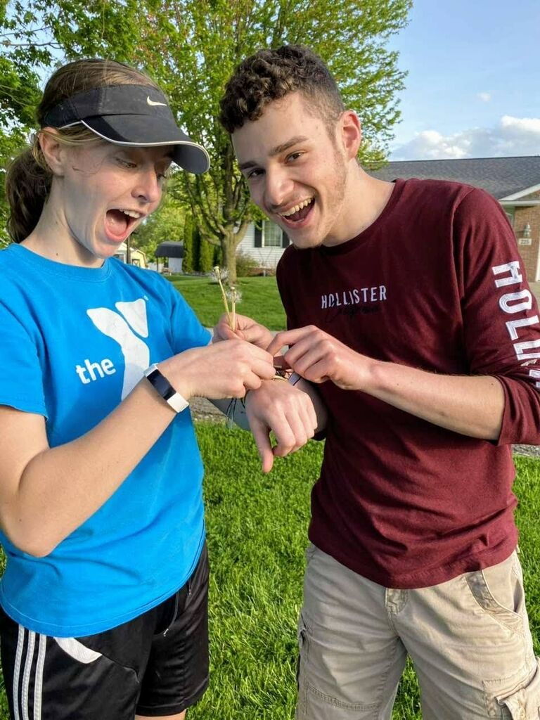 2020 was a mess for everyone but for Nick and Shari, it was the first year they started dating! This picture was their interpretation of a corsage since their junior prom got cancelled. 