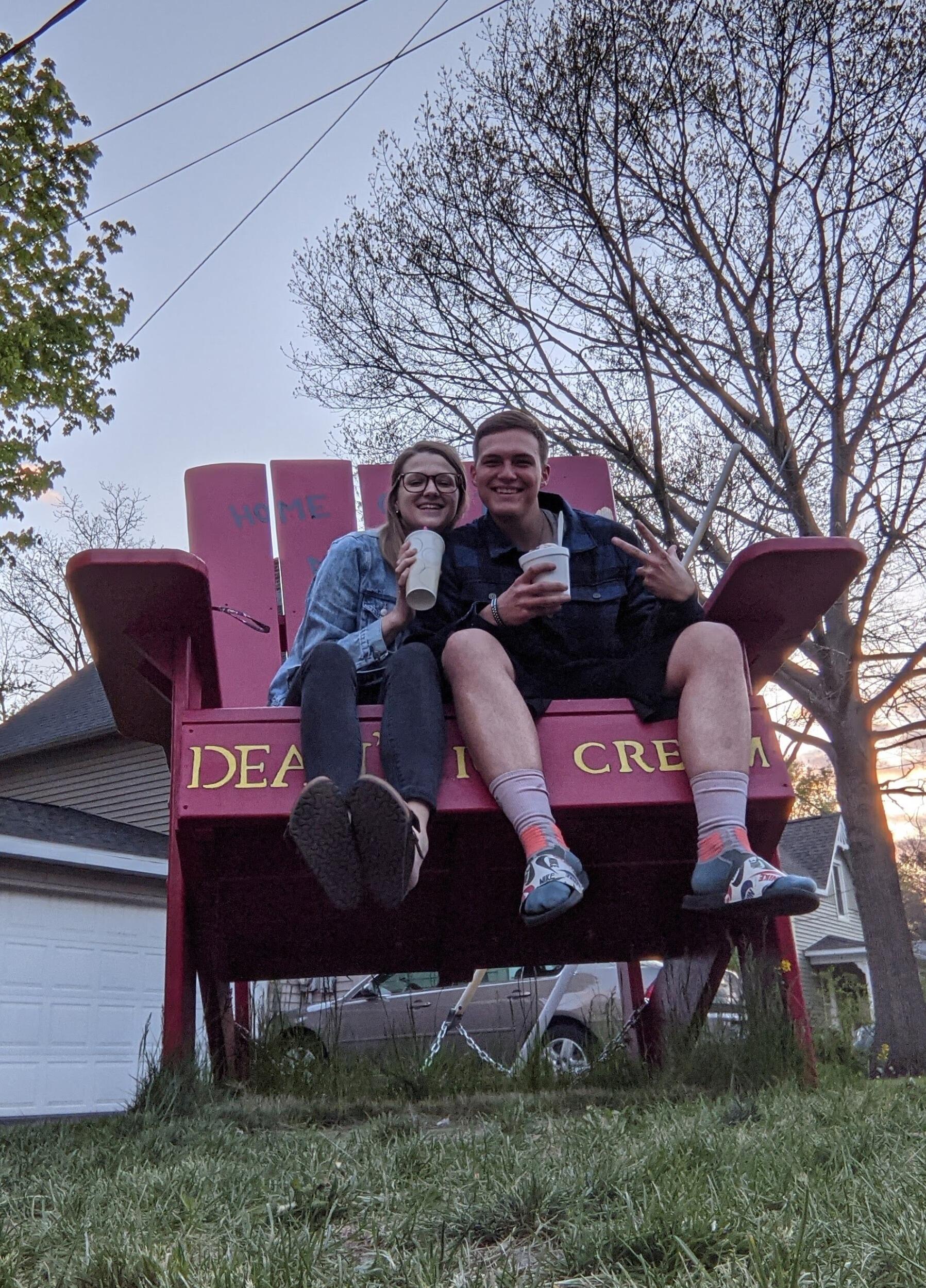 Always finding excuses to get ice cream. It's safe to say, we have been on many "ice cream dates", since we started dating. 