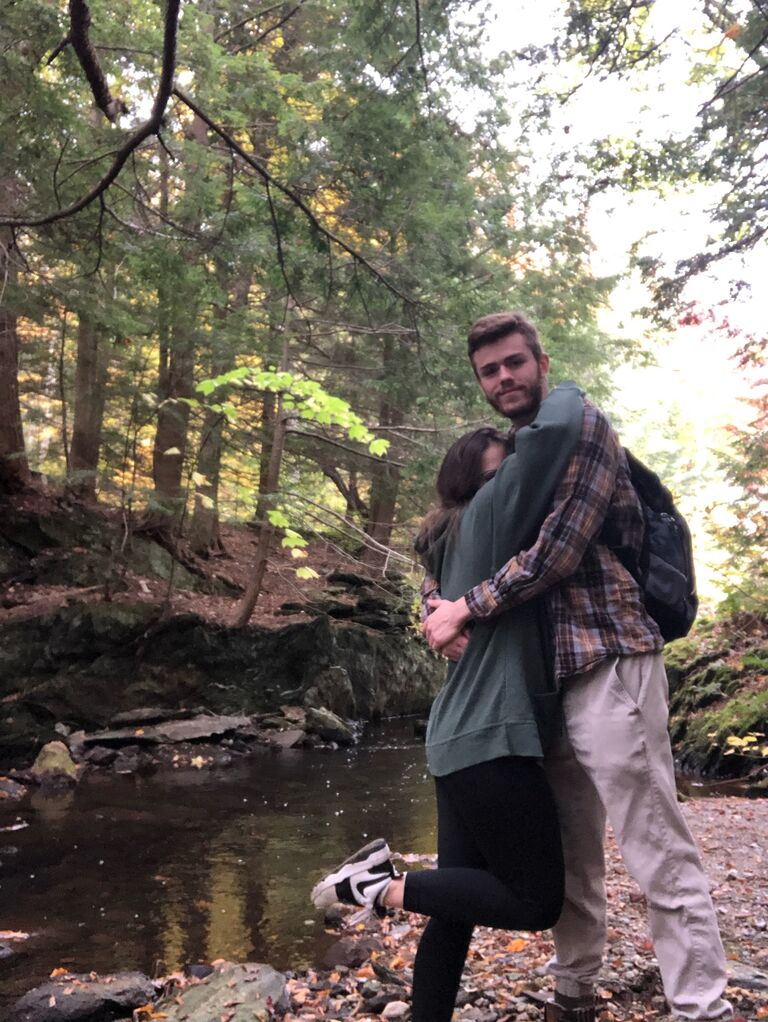 After months of getting to know each other, they began to explore places in which they both wanted to go. This photo is from Savoy, MA in the beautiful Taconic range. 