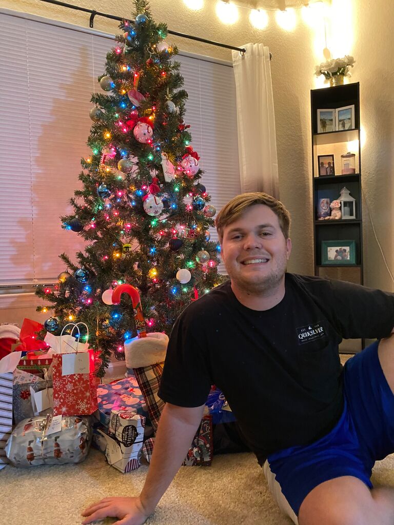 Celebrated our second Christmas together in our first apartment. We moved to our first apartment in November!