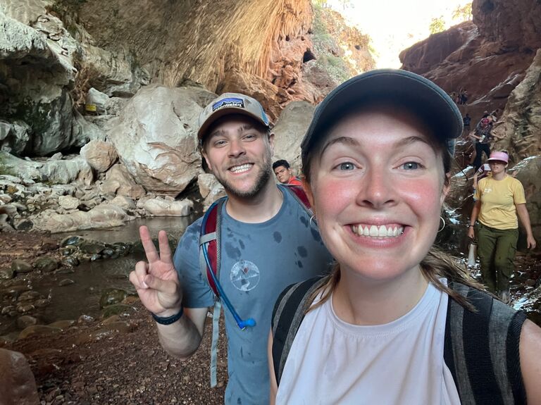 Tori was living her best life in Arizona and meeting new friends when she was told, "Matt Taylor moved to Phoenix, AZ." She stalked him on Facebook and wasn't sure who the long-haired hippy was, but it seems he got a hair cut and looked more like Matt Taylor. She DM'd him (yes, she made the first move). Matt was stoked to meet a friend after recently moving to this foreign state. They met up at the Chandler Coffee Rush and connected instantly. Little did they know that meeting up for coffee would lead into a series of hiking, camping, movies, concerts, and travel adventures which would be termed, "The Mattori Experience."