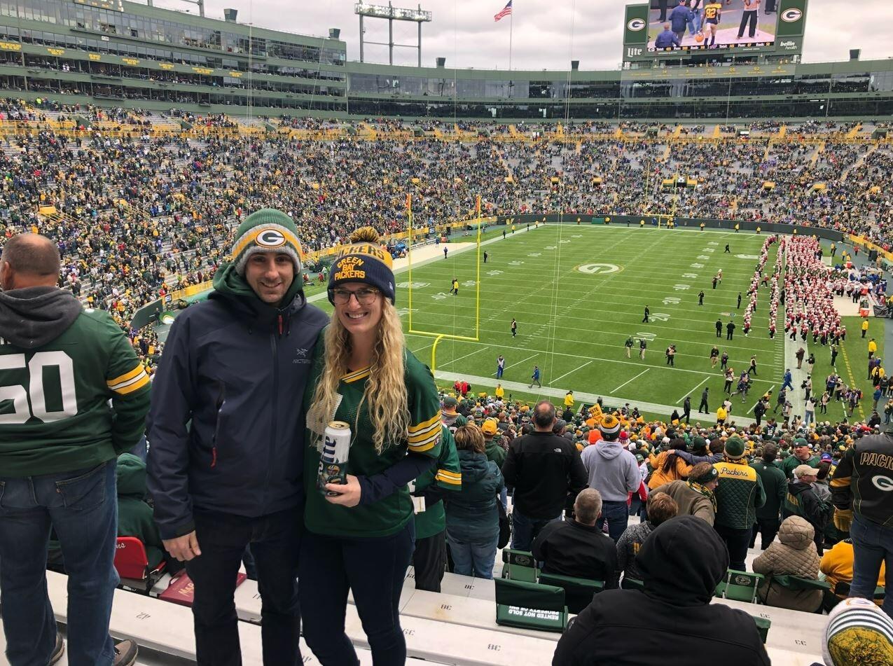 Chris's 1st Packer Game at Lambeau! 
