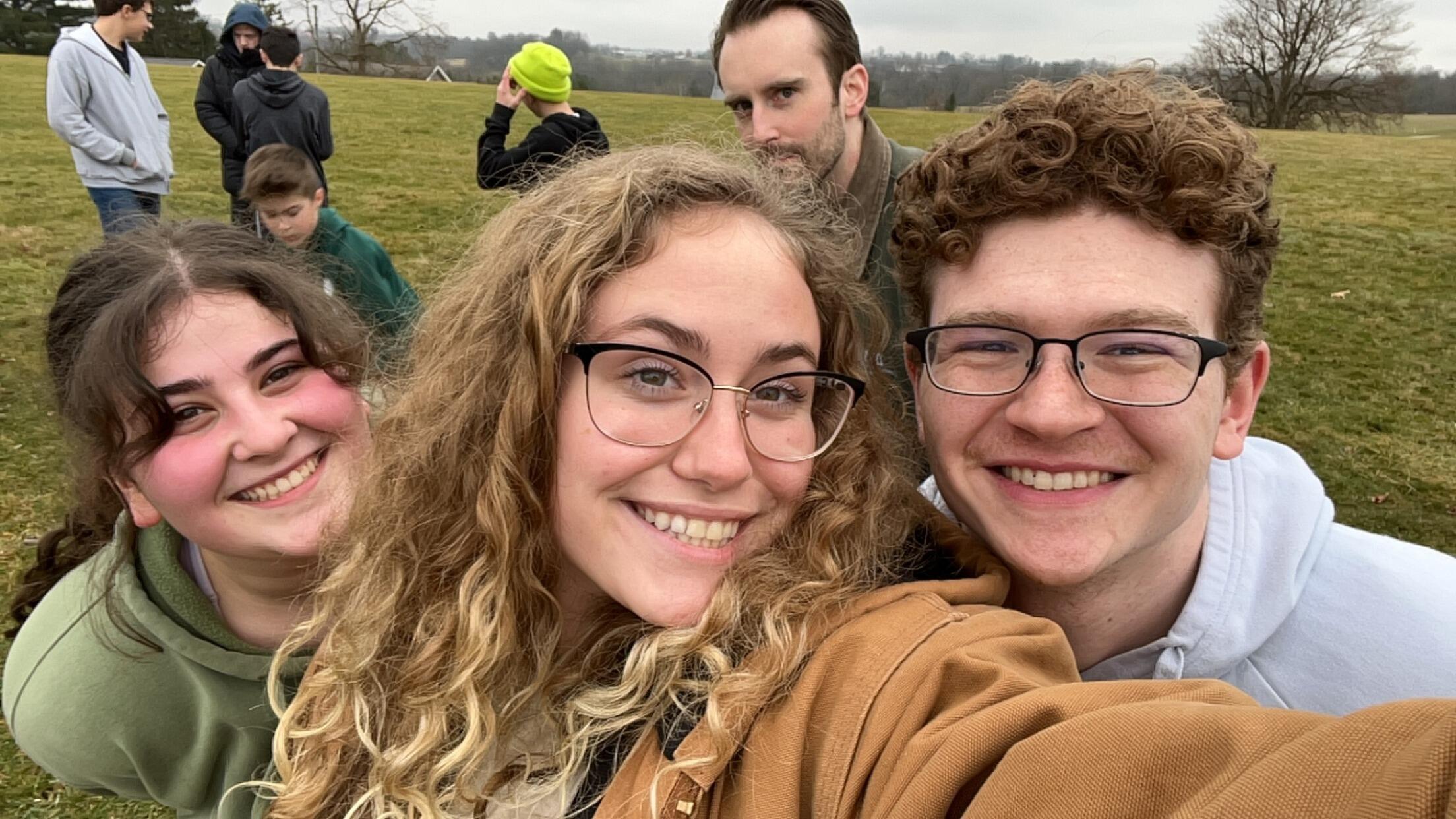 Youth retreat with Caleb's youth group! Lily and Caleb love love love serving the Lord together.