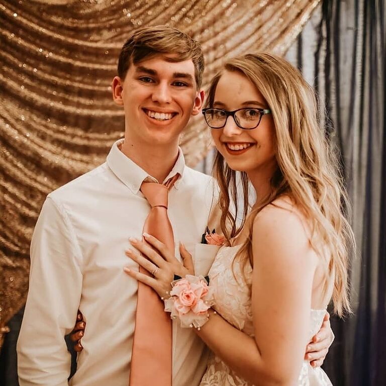 Sophia and Lucas attended their first prom (Sophia's senior prom) together April 24, 2021 (On their 6 month anniversary).