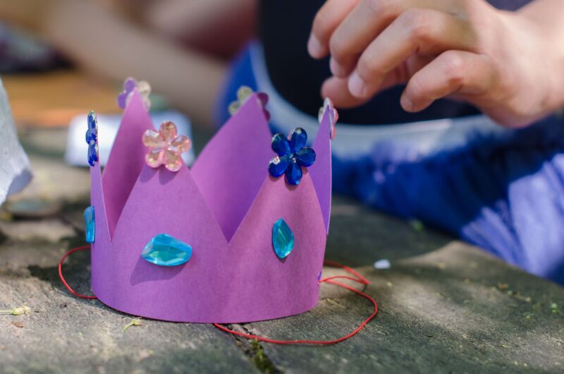Custom crowns Cinderella birthday party ideas