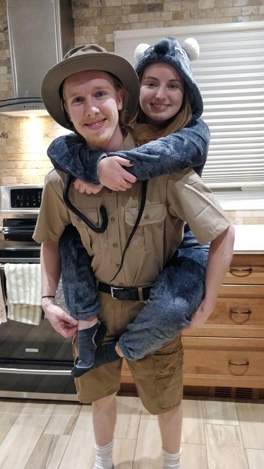 First halloween together, and first couple's costume as a zookeeper and a koala.