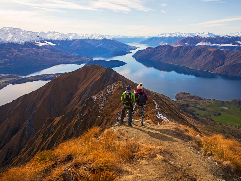 Couple at Mt. Roy in New Zealand