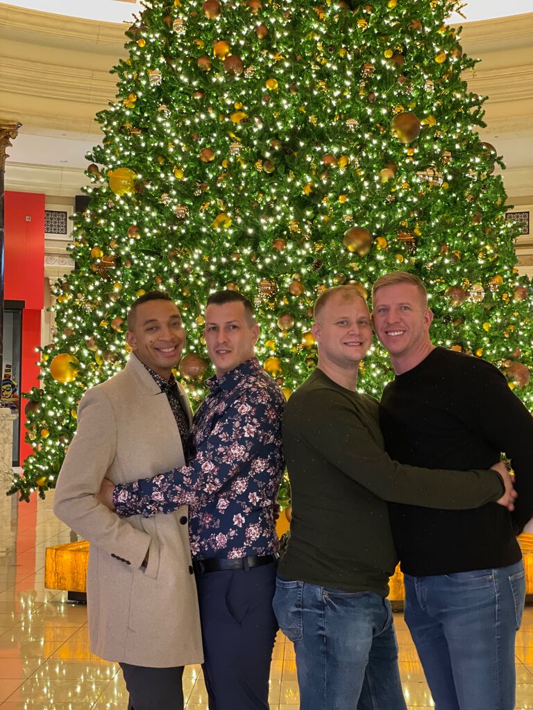 Caesars Palace Holiday photos. Pictured Left to Right, Enzo, Eric, Steven, John.