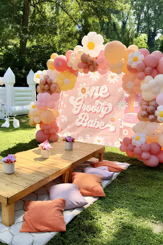 1st birthday party themes - groovy one