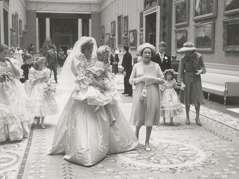 Princess Diana on her wedding day