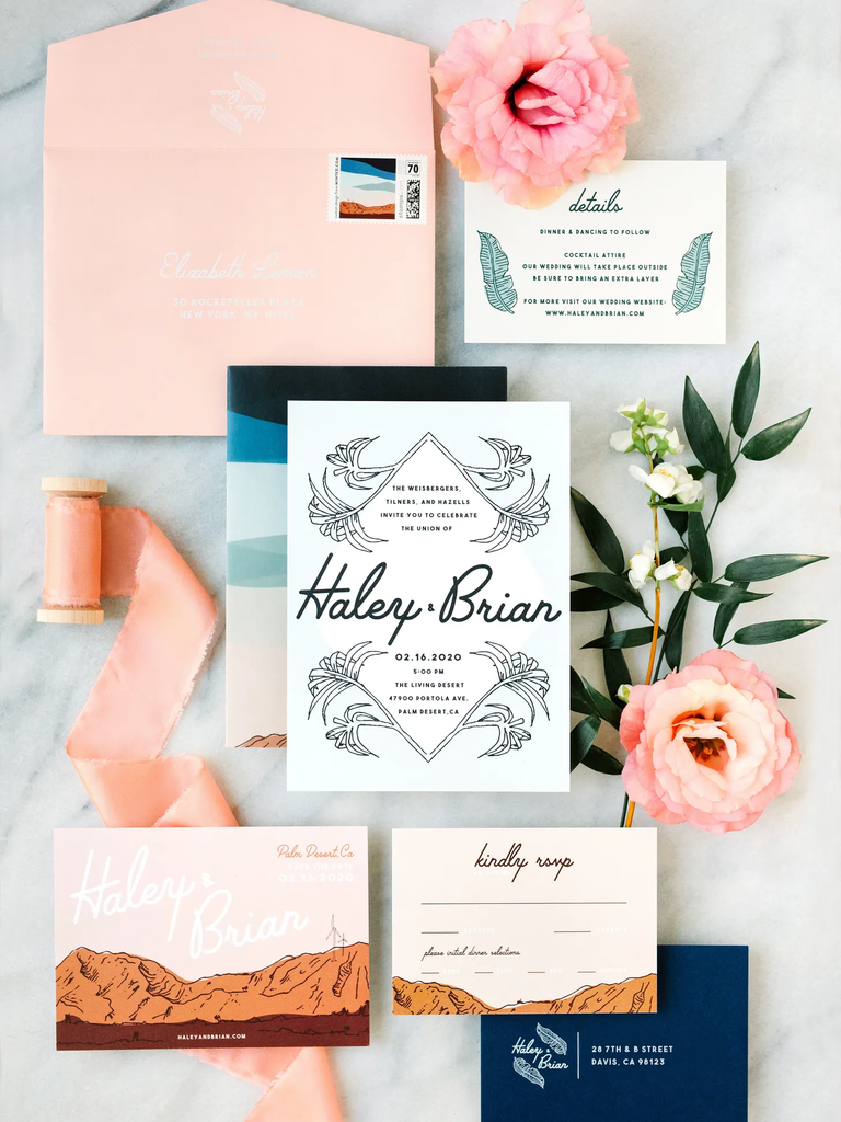 Peach and Blue Wedding Colors