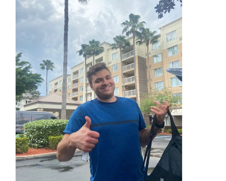 First trip visiting Orlando- He got the Job!!!