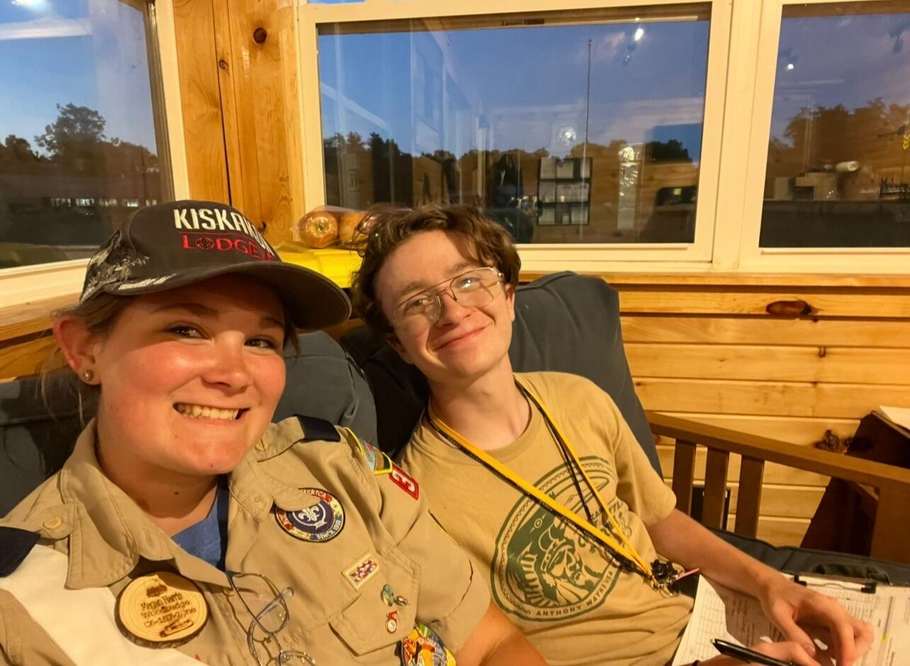 We became friends through scouting. We met each other while he was a guide for Order of the Arrow, when my mom, dad, Zach, and I all went through our Ordeal together!