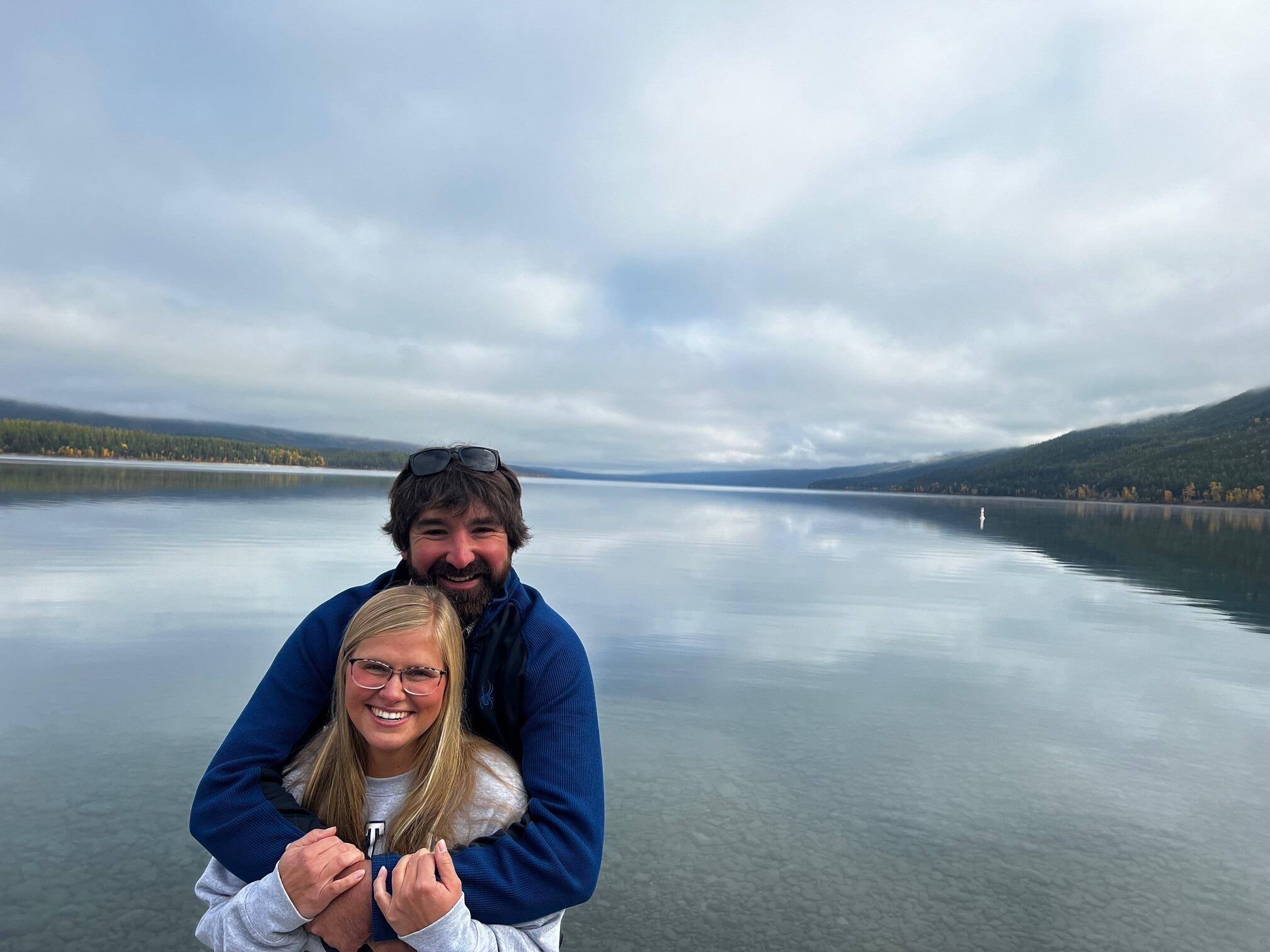 Checking out East Glacier National Park at Apgar Lake