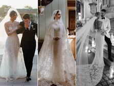 Priyanka Chopra's wedding dress; Lily Collins' wedding dress; Kate Bock's wedding dress