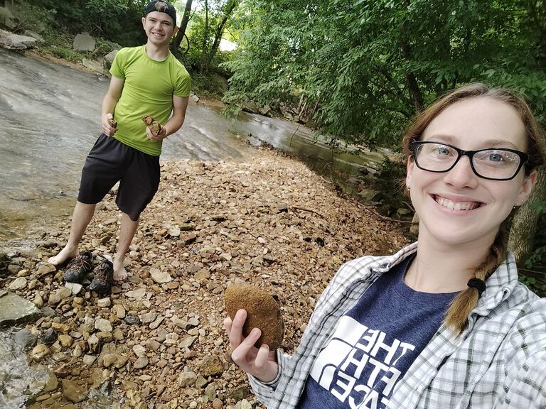 Searching for geodes and fossils in KY.