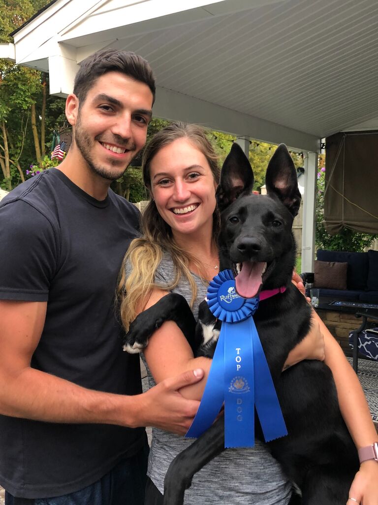 Proud parents of the Top Dog in her obedience class! Go Sophie!!