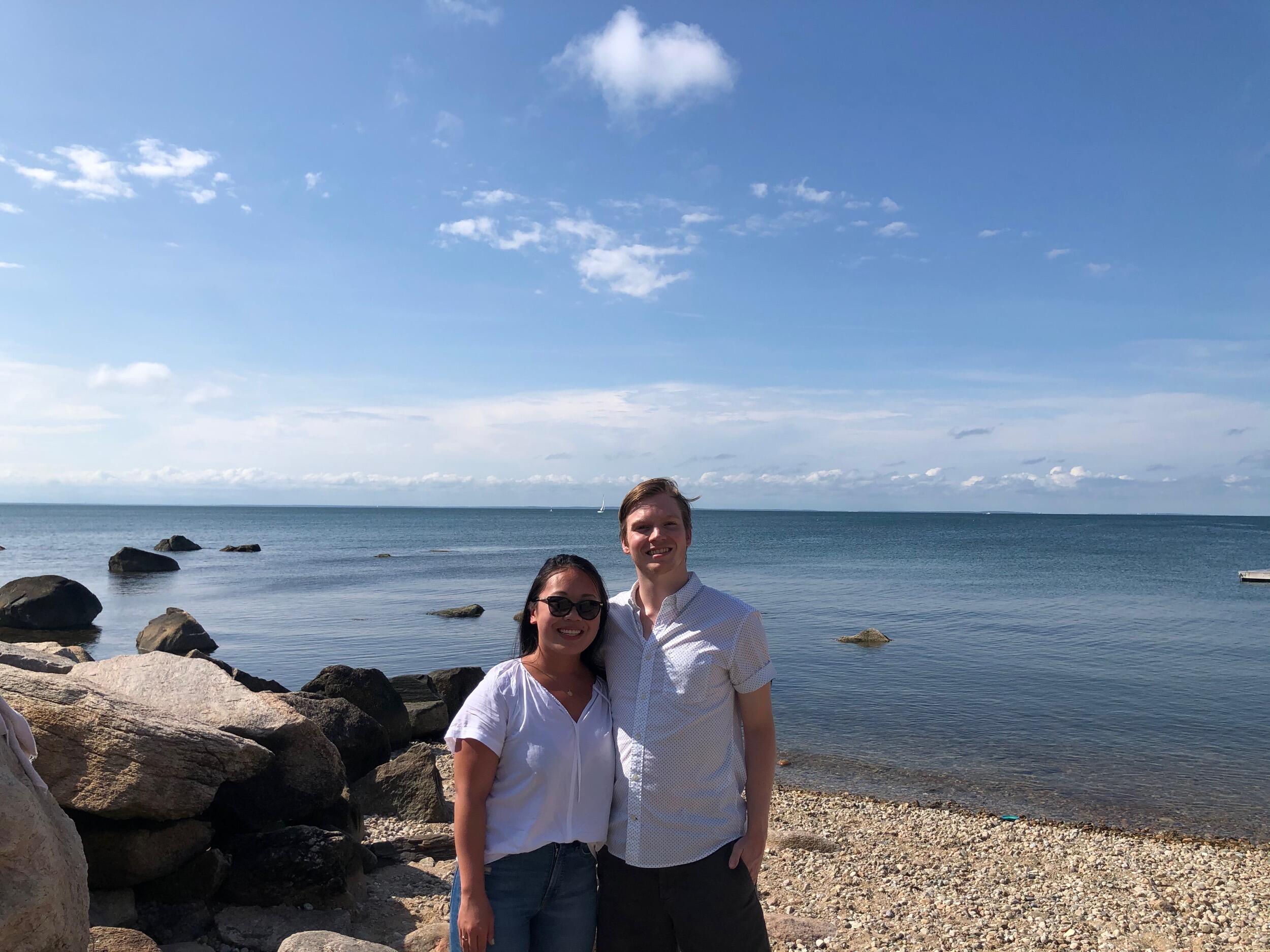 Us in Woods Hole, at the end of our vacation, coming back from Chatham! 