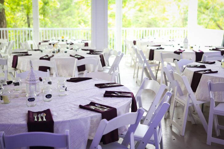 Vesuvius Vineyards White And Purple Wedding Reception