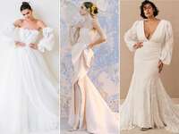 Collage of wedding dress aesthetics