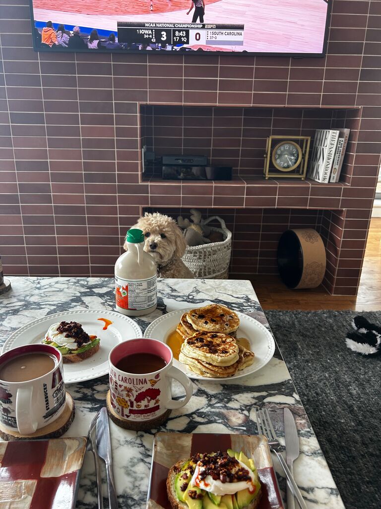 They've been keeping busy with renovating their apartment, planning a wedding, and of course making lots of yummy meals (more so him than her, admittedly).