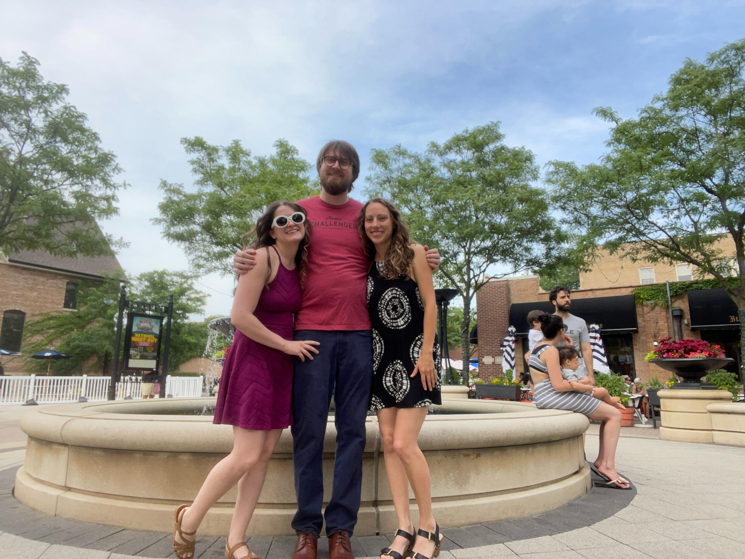 Mike's birthday dinner, in downtown Arlington Heights. 