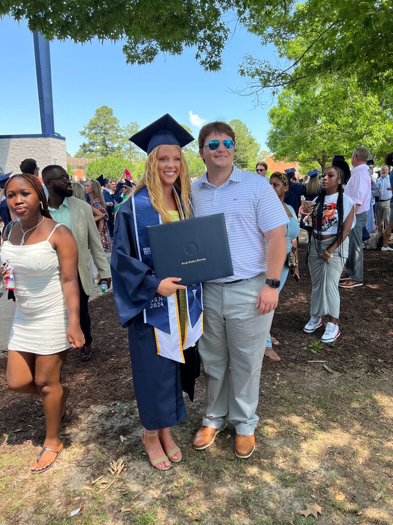 Gracie graduated from Georgia Southern University with a Bachelor of Science in Nursing!