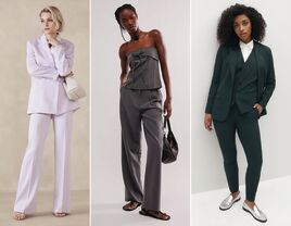 Three tomboy wedding guest outfits