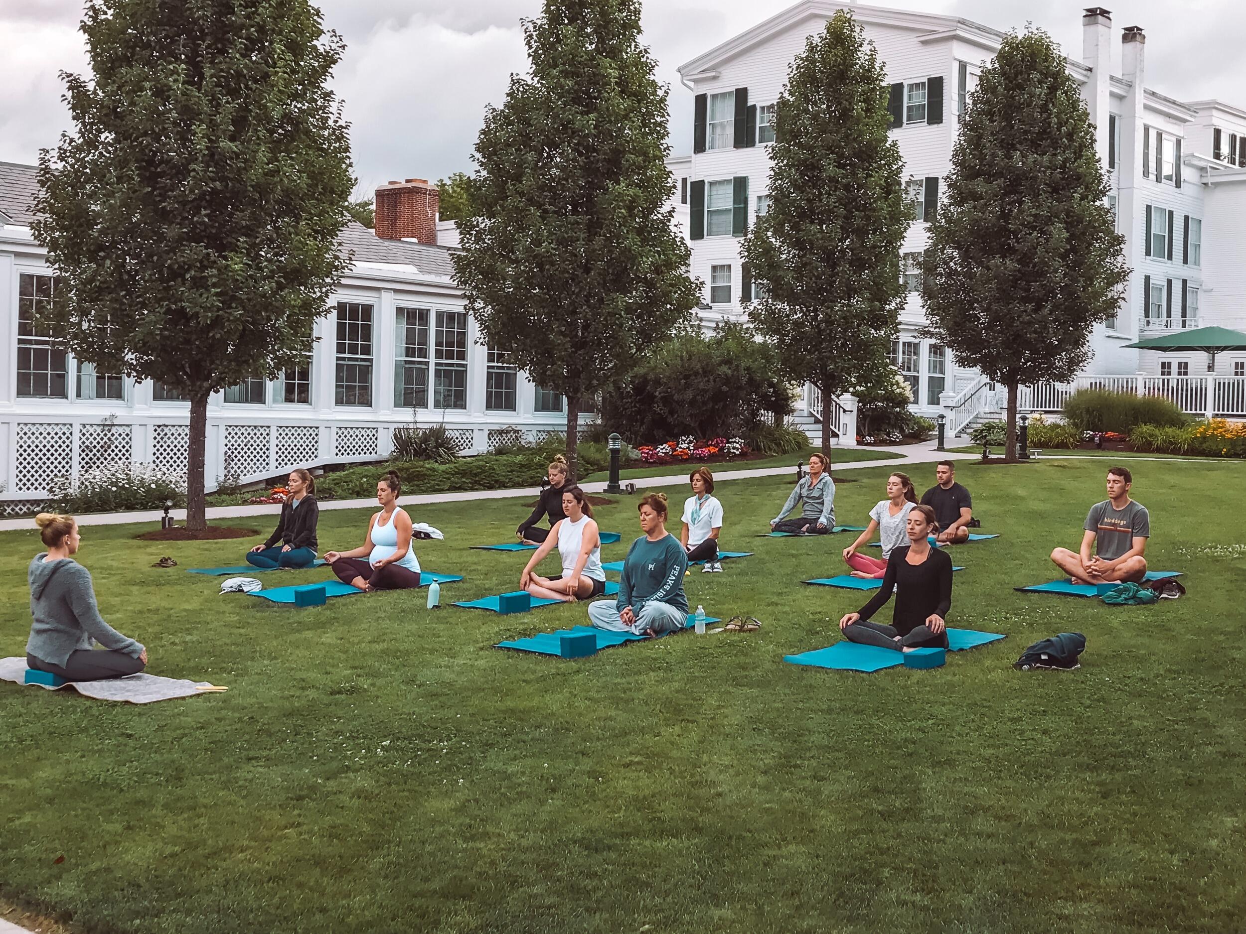 Sam started teaching yoga and working at the Spa at the Equinox Hotel.