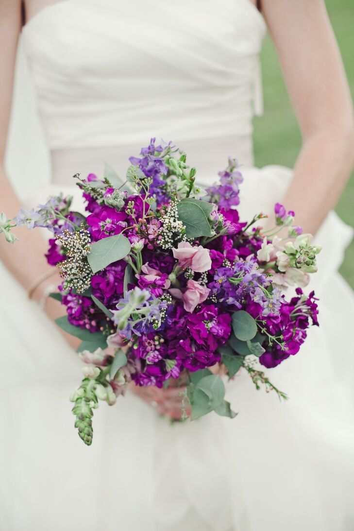 Purple Wildflower Bridal Bouquet 3057