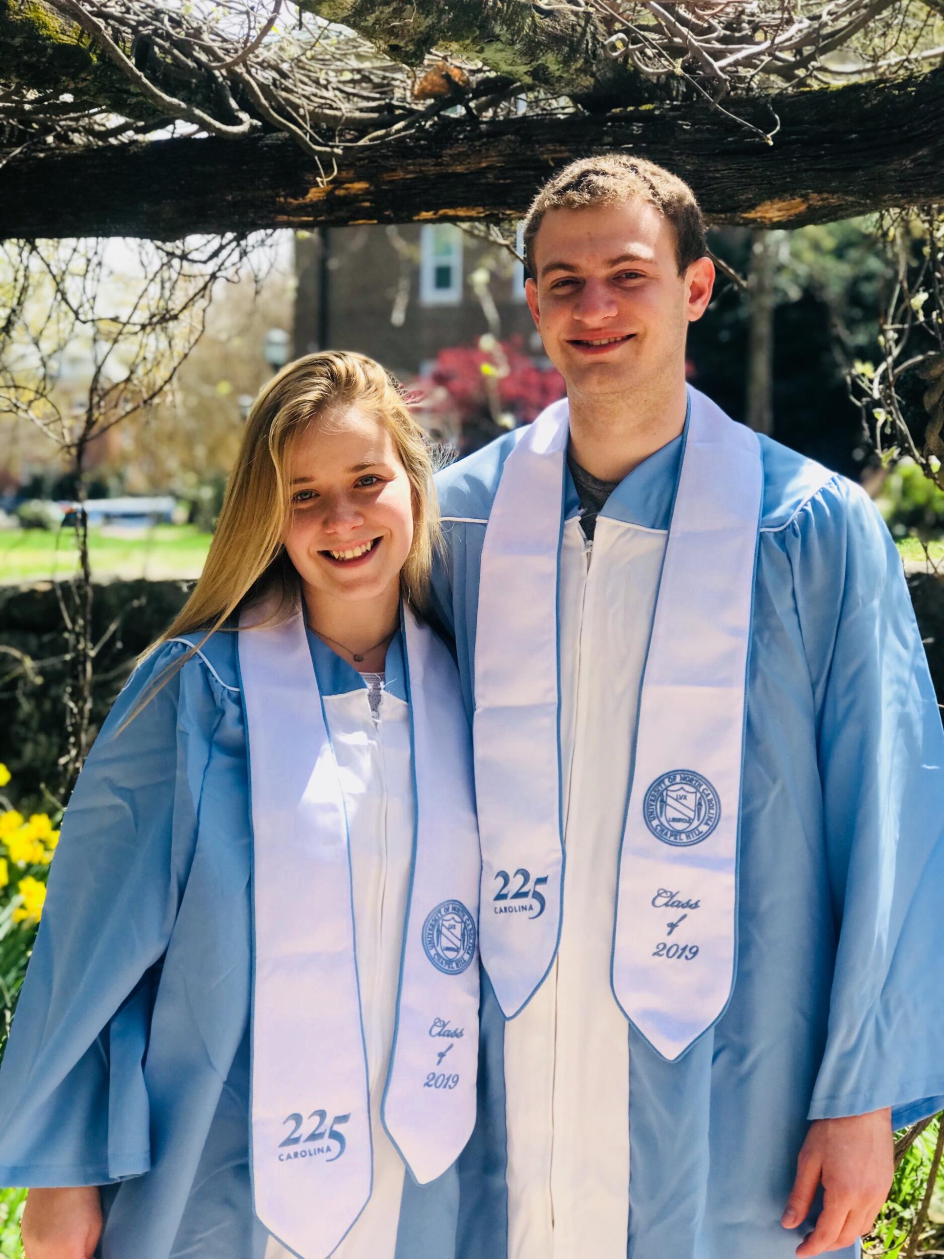 We graduated unc together and moved into our first apartment together. Katie started her career as a dental hygienist and David worked as a lab manager as he went back to school for clinical laboratory science