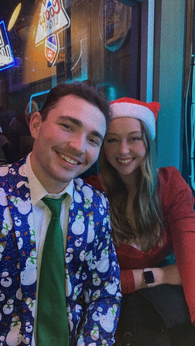 Hal and Megan celebrate their first Santacon in Cincinnati! 