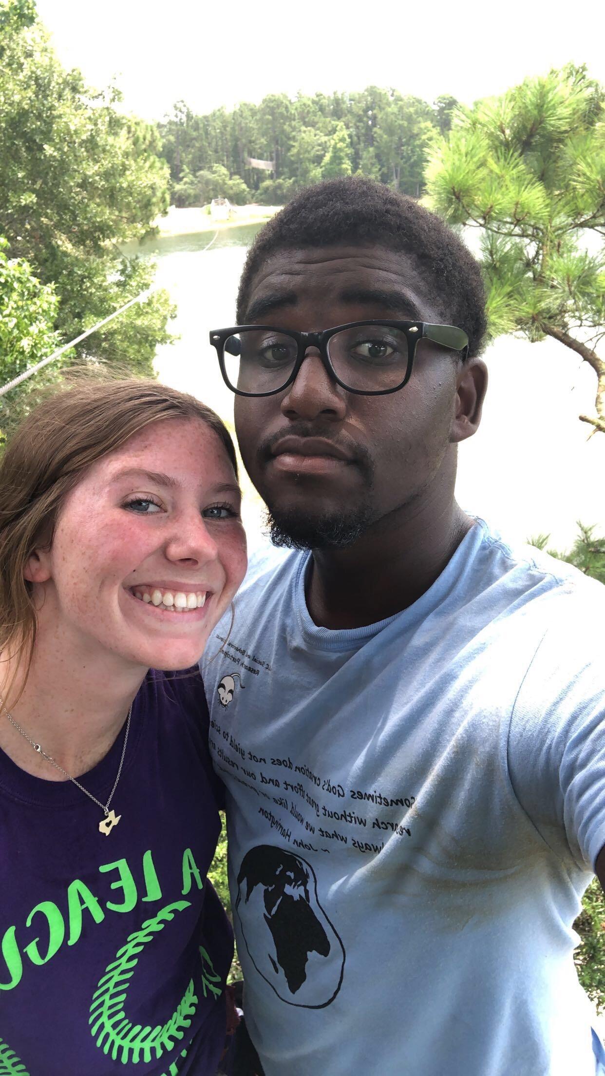 Our first trip together! We went to Myrtle Beach a few months after our 1 year anniversary to celebrate. This picture was taken while zip lining (before Becca got stranded half way down the line and Matt’s butt dipped into the water while landing).