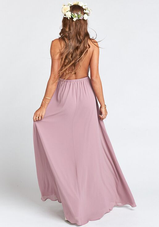 Show Me Your Mumu Luna Halter Dress  Antique  Rose  Chiffon 