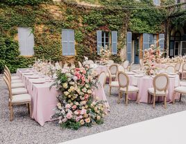 All-white wedding reception table decor
